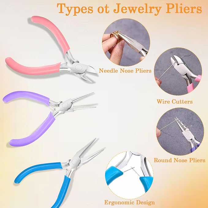 3 Pack Jewelry Pliers Set, Mini Pliers Set - Image 3