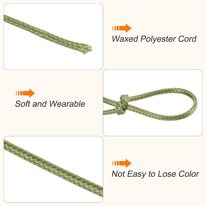 MECCANIXITY Waxed Cord 2mm Waxed Polyester Cord 98 Yard Wax String - Image 3