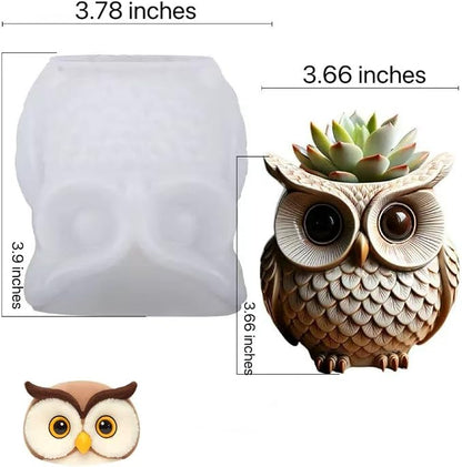 Animal Resin Molds Silicone 3D Cute Owl Epoxy Resin Plaster Candle Holder Wax - Image 2