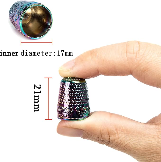 ZESION 4Pcs Sewing Thimbles, Metal Thimbles - Image 2