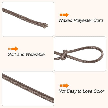 MECCANIXITY Waxed Cord 2.5mm Waxed Polyester Cord 87 Yard Wax String - Image 3