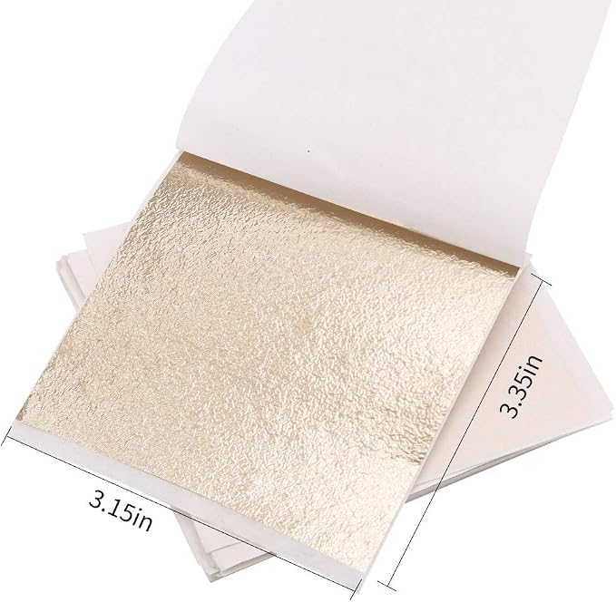 KINNO Gold Leaf Sheets for Art, 100 Sheets Antique Gold Foil for Home, - Image 2