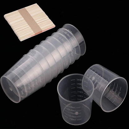 300 Pack 1oz/30ml Plastic Graduated Cups Transparent Scale Cups by Goiio