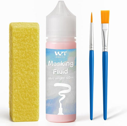 Masking Fluid for Watercolor Painting 60ml Red by WAN2TLK