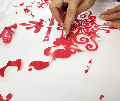 guangyintong Heat Transfer Vinyl Red HTV Rolls, Matte Surface Red HTV Vinyl - Image 5