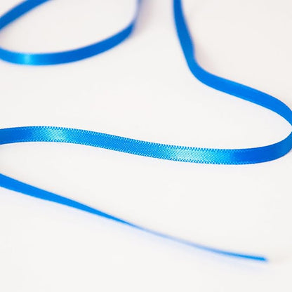 1/4" x 100 Yards Royal Blue Polyester Satin Ribbon Single Faced Bulk Fabric - Image 3