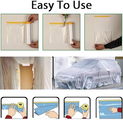 uyoyous 6 Rolls 9x67 ft Painters Plastic - Image 8