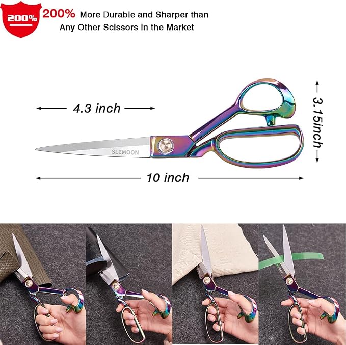 Fabric Scissors Professional 10" Sewing Scissors, Heavy Duty Shears - Image 6