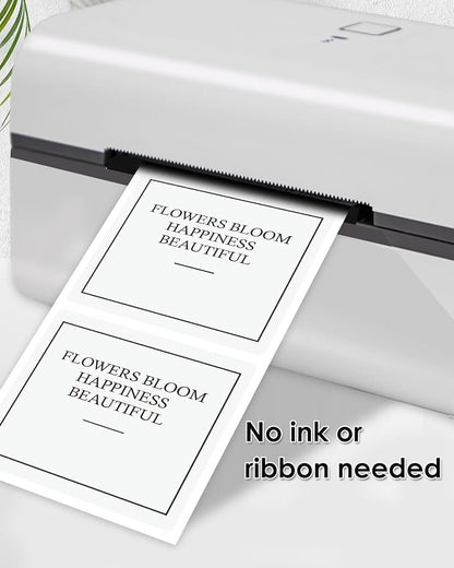iEager White Square Thermal Label Stickers, 500 Sheets/Roll - Image 5