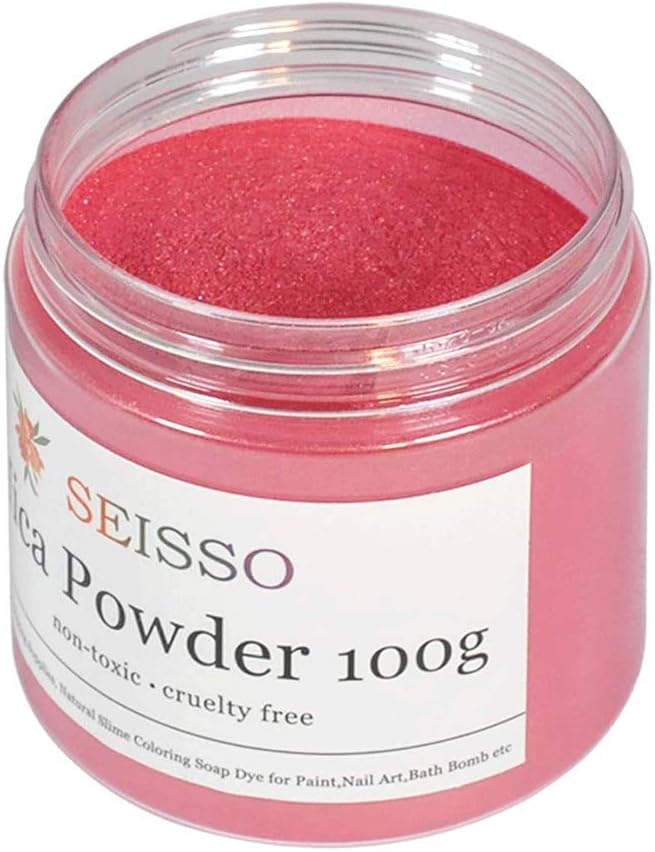 Pink Mica Powder for Epoxy Resin 3.5 oz /100g Powdered Pigment for Soap by SEISSO