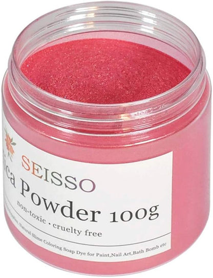 Pink Mica Powder for Epoxy Resin 3.5 oz /100g Powdered Pigment for Soap by SEISSO