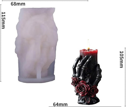 Skull Hand Ghost Cylinder Molds Silicone Wave Spiral Candle Mold - Image 4
