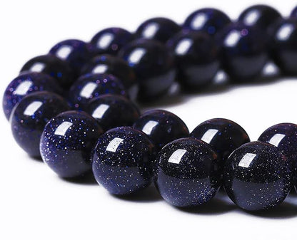 45PCS 8mm Blue Sandstone Gemstone Beads Beads Natural Stone Round Loose Beads - Image 4
