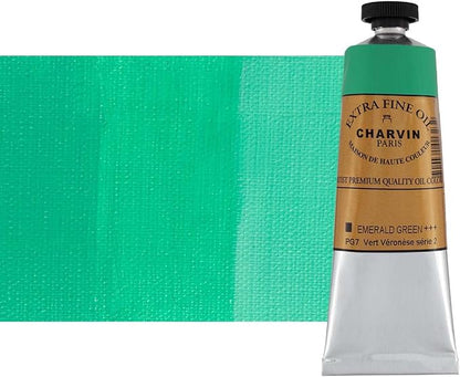 Charvin Extra Fine Oil Paint, Emerald Green 60 mL by Unknown