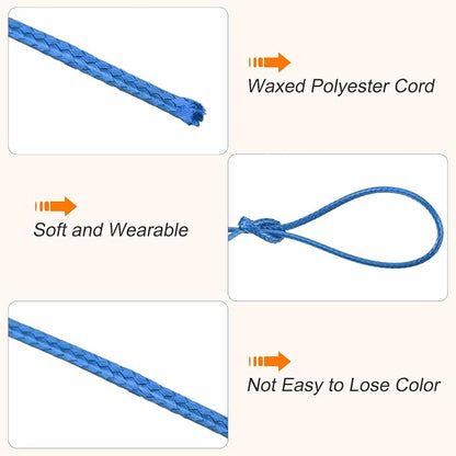 MECCANIXITY Waxed Cord 1mm Waxed Polyester Cord 175 Yard Wax String - Image 3