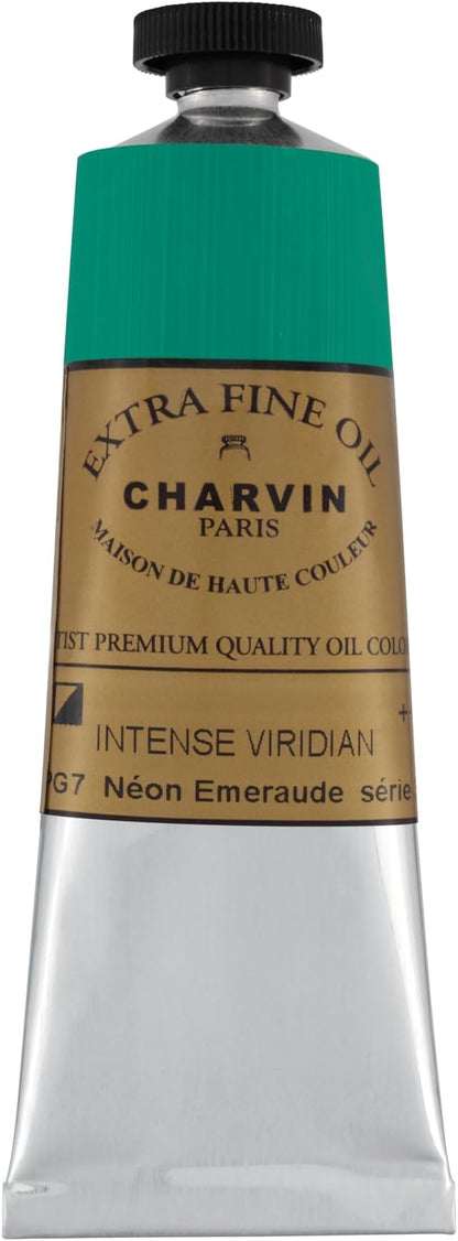 Charvin Extra Fine Oil Paint, Intense Viridian 60 mL - Image 2