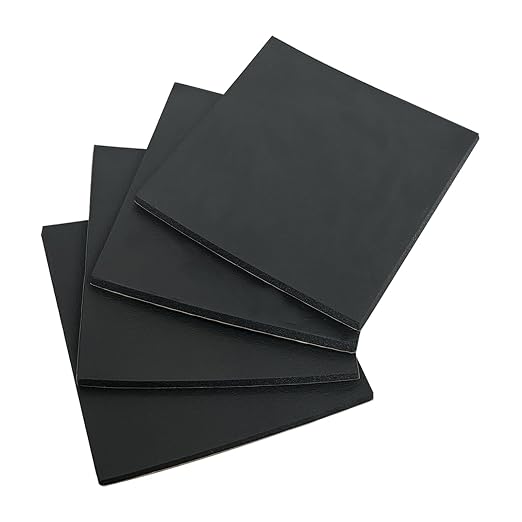4 Pieces Adhesive Foam Padding 1/4 in Thick X 4 in X 4 in, Anti Vibration Pads by ZSUCUN