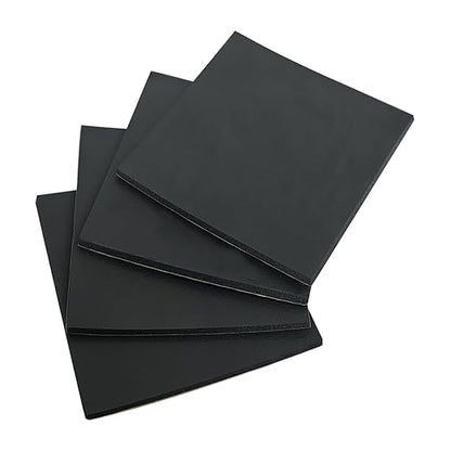 4 Pieces Adhesive Foam Padding 1/4 in Thick X 4 in X 4 in, Anti Vibration Pads by ZSUCUN
