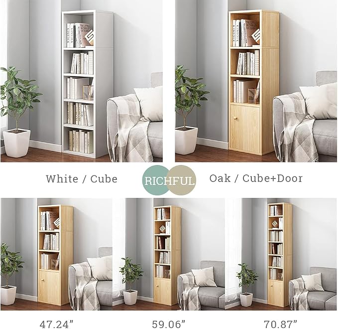 IOTXY Small Narrow Corner Bookcase - Image 7