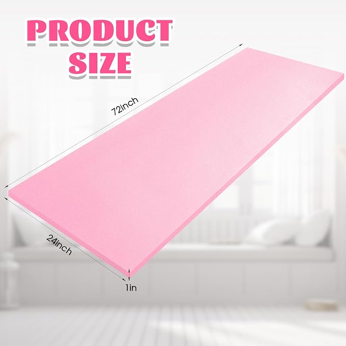 Amylove Polyurethane Foam 24" x 72" High Density Cushion Upholstery Foam Sheet - Image 2