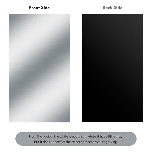 Laser Engraving Blank Silver ABS Double Color Plastic Sheet, 11.8x6.49x0.05 - Image 7