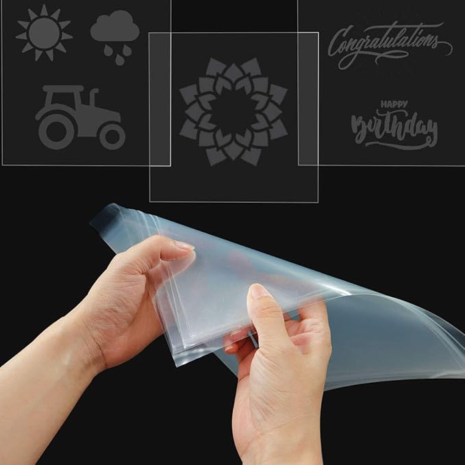 15 Pieces 4 mil Blank Stencil Sheets, 12 x 12 Inch Clear Blank Material Mylar - Image 7