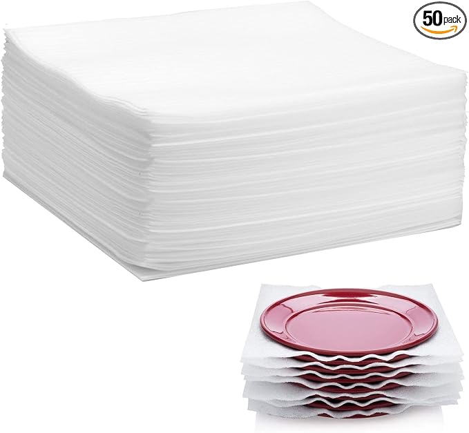 12”x12” Foam Wrap Sheets for Packing Moving Supplies, Cushion Foam Wrap Packing by WAUPPY