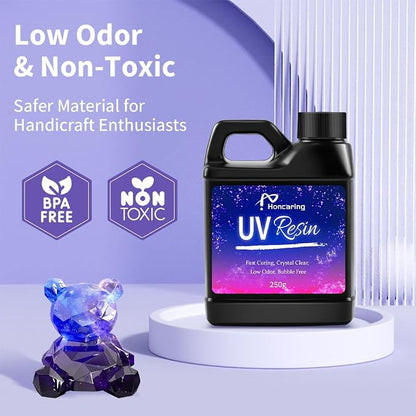 UV Resin 1000g, Hard Type Clear Beginner-Friendly Kit, Upgraded Formula & - Image 4