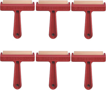 Speedball Pop-in Soft Rubber Brayer, Comfort Grip Handle by SpeedballArt