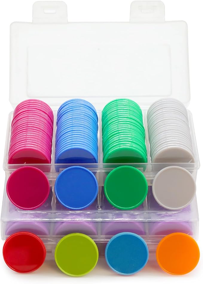 Set of 100 Opaque Plastic Learning Counters Mini Poker Chips Game Tokens - Image 6