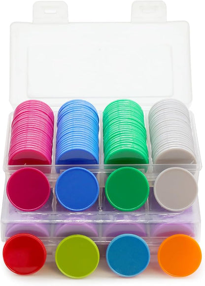 Set of 100 Opaque Plastic Learning Counters Mini Poker Chips Game Tokens - Image 6