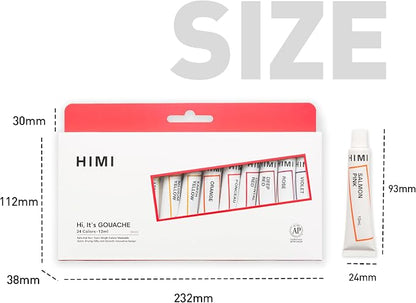 HIMI Gouache Paint Tube Set -24 Colors 12ml, - Image 5