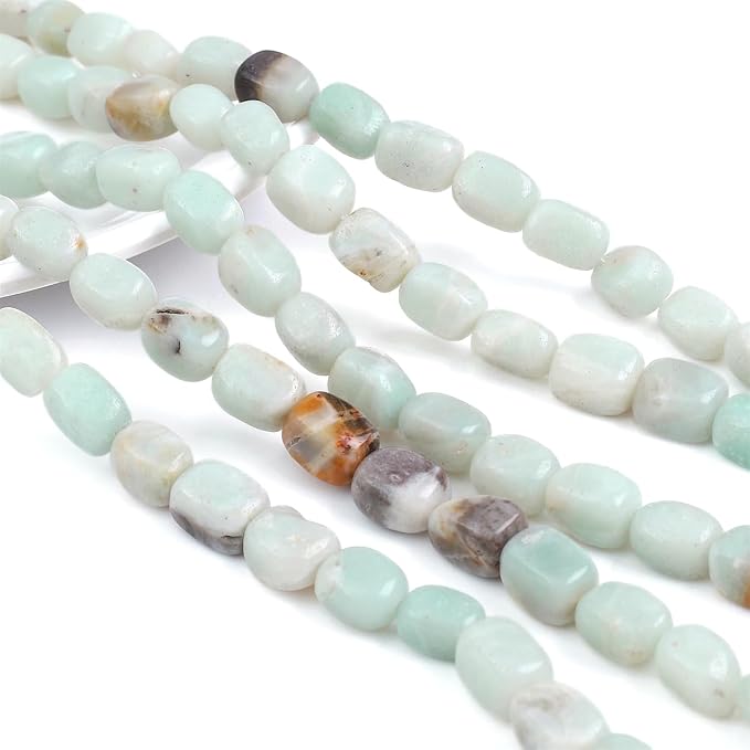 Natural Amazonite Cuboid Stone Loose Semi Gemstone Beads - Image 5
