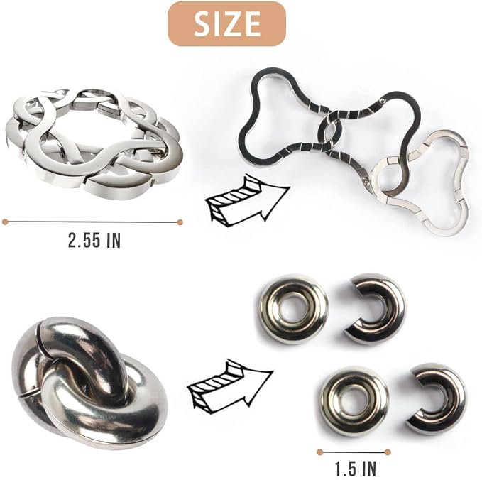 Fun Metal Brain Teaser Puzzle Games - Image 3