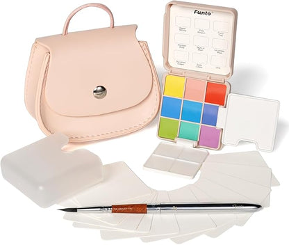 Funto Pocket Watercolor Set, Travel Color Kit, by FUNTO