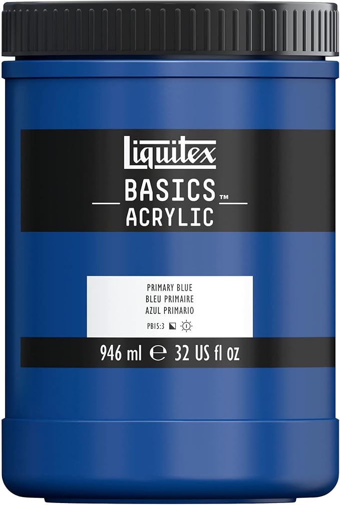 Liquitex BASICS Acrylic Paint, 946ml Jar, Primary Blue by Liquitex