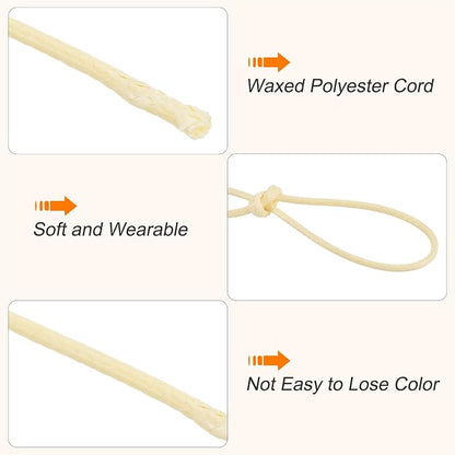 MECCANIXITY Waxed Cord 1.2mm Waxed Polyester Cord 175 Yard Wax String - Image 3