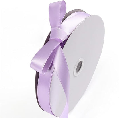 5/8" x 100 Yards Light Lilac Polyester Satin Ribbon Single Faced Bulk Fabric by Oakarbo