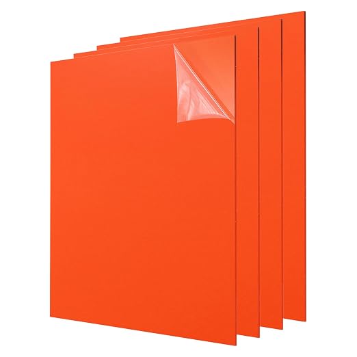 uxcell 4Pcs Acrylic Sheets 8x8 Inch Acrylic Panel 1/8 Inch-3mm Plastic Board by uxcell