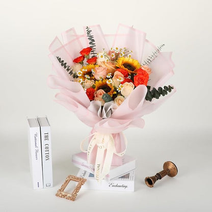 FUHITIM 20 Sheets Flower Wrapping Paper - Image 6