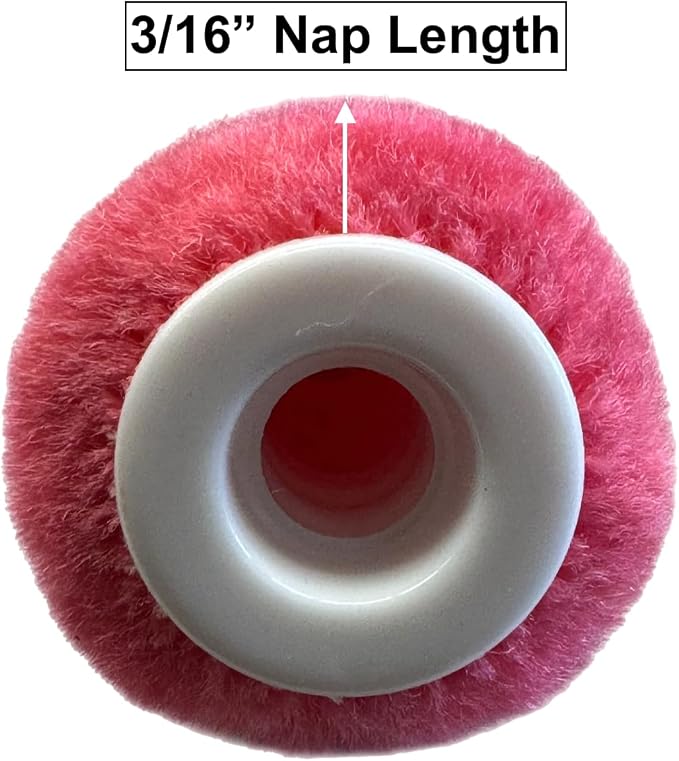 Premium 4-Inch Mohair Mini Paint Roller 6pc Set. 4" Mini Roller Frame + 5 Pack - Image 3