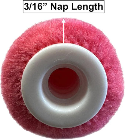 Premium 4-Inch Mohair Mini Paint Roller 6pc Set. 4" Mini Roller Frame + 5 Pack - Image 3