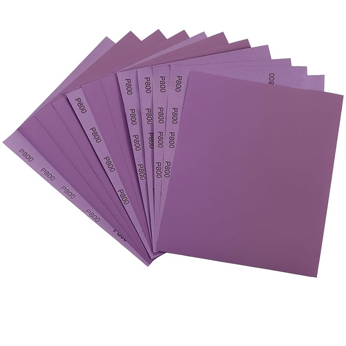 Sandpaper 15Pcs, 800 Grit Sandpaper, Wet Dry Sandpaper Sheets 9 X 11 Inch by Mipepe