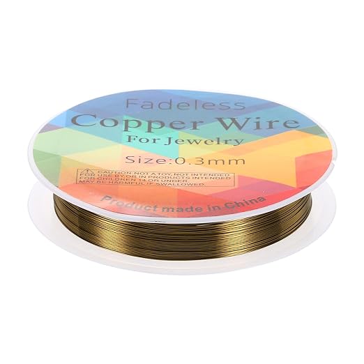 HARFINGTON 49ft Jewelry Wire, 28 Gauge Brass Craft Soft Metal Tarnish Resistant by HARFINGTON