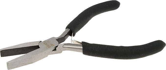 The Beadsmith Color-ID Flat Nose Plier – 5 inches – Red Comfort Grip Handle – by TheBeadsmith