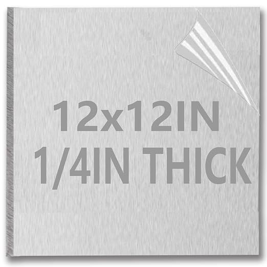 1/4Inch Thick Aluminum Sheets & Plates, 12” x 12”Heavy Duty Aluminum Plates by AODESTINY