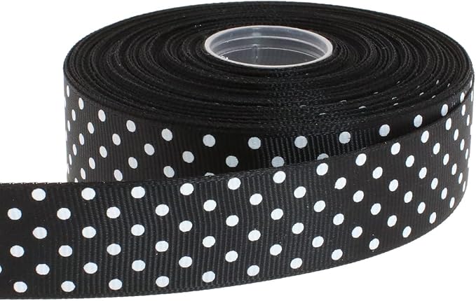 Polka Dot Grosgrain Ribbon 25 Yard Each Roll 100% Polyester by Unknown