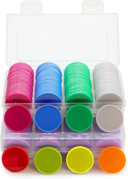 Set of 100 Opaque Plastic Learning Counters Mini Poker Chips Game Tokens - Image 6