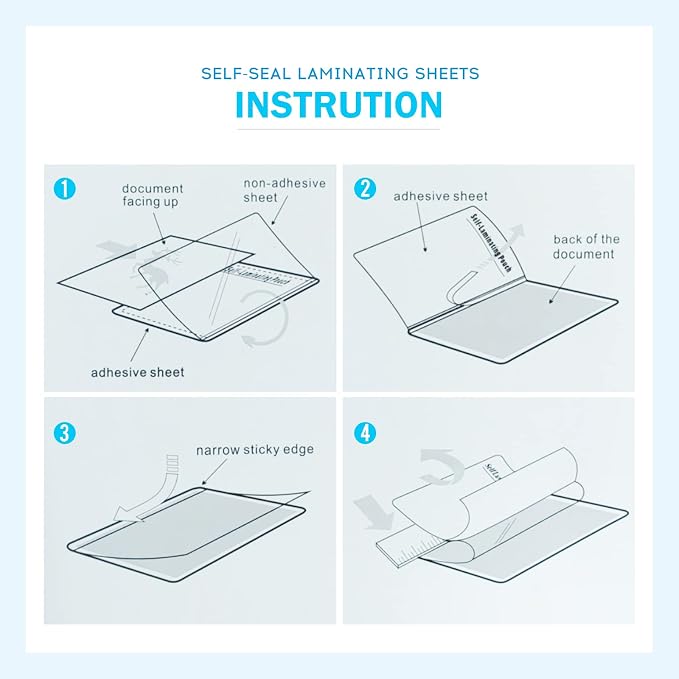 Uinkit 10Mil 20Pack 5”x7“ Double-Sided Self-Sealing Laminating Pouches - Image 6