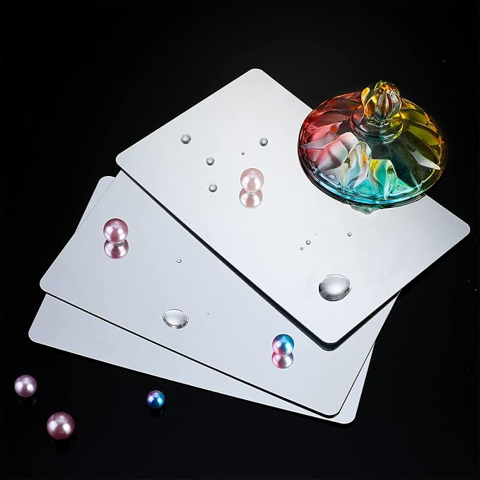 Marsui 16 Pieces Shatter Proof Plastic Mirror Craft 4 x 6 Inch Small Mirror - Image 2